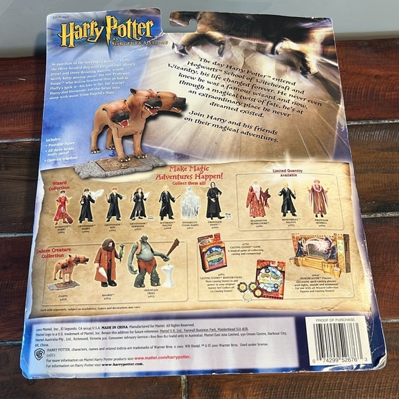 🧙♂️New 2001 Mattel Harry Potter Sorcerer's Stone Deluxe Creature Fluffy Figure - Picture 6 of 7